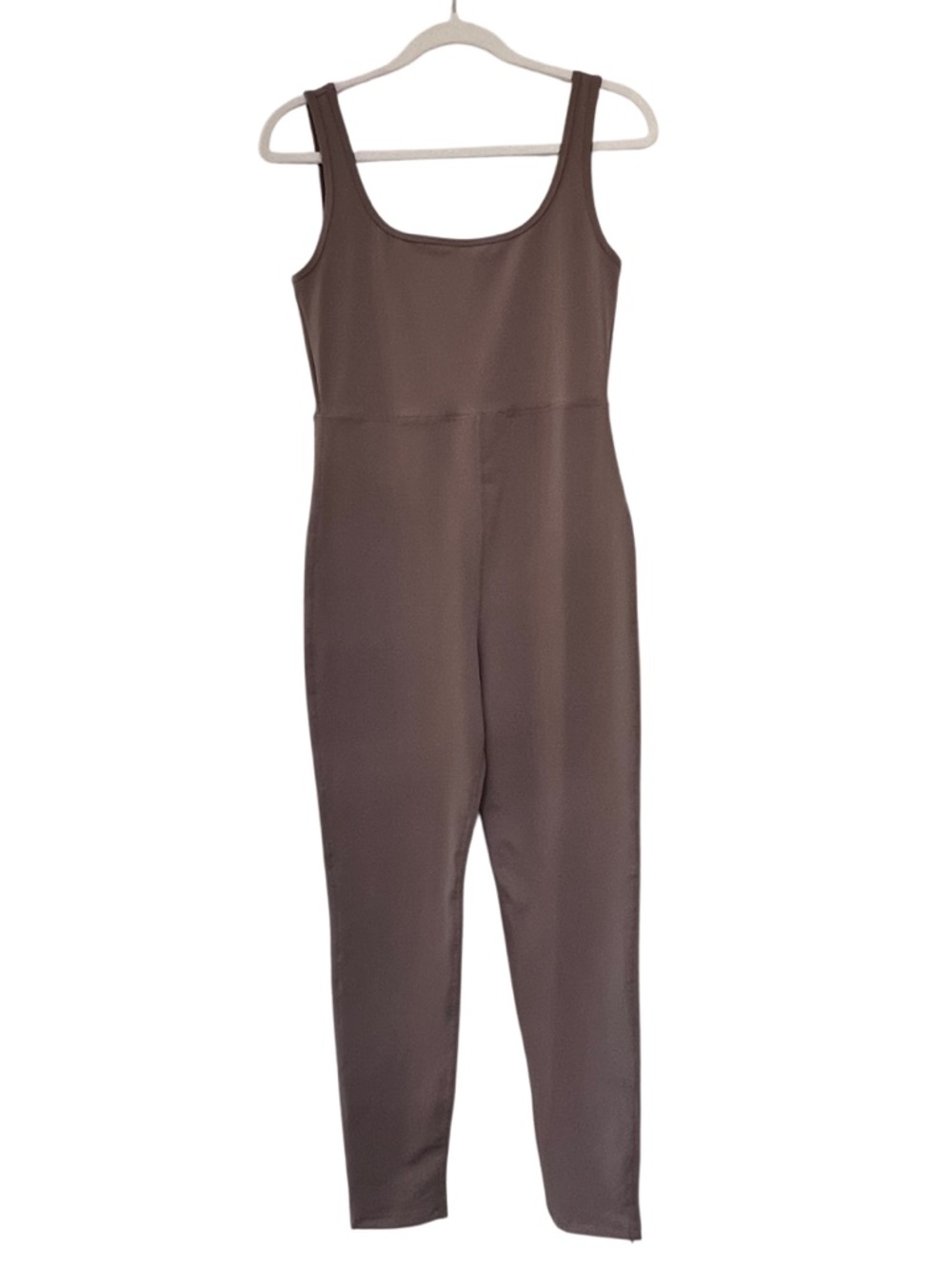 Adreamly Taupe Unitard Jumpsuit Sleeveless Scoop Neck L NWT - Picture 3 of 12